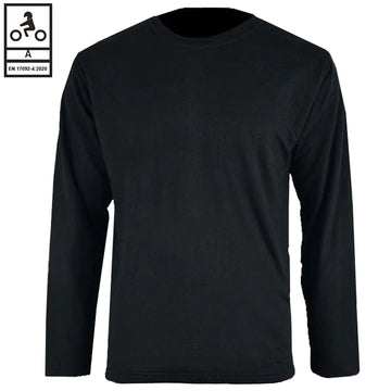 Mens Motorcycle Apex Long Sleeve Lined with Kevlar T-Shirt Black