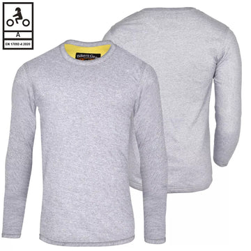 Mens Motorcycle Full Kevlar Lined T-shirt Motorbike CE Armor