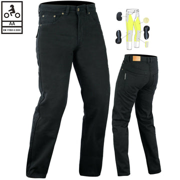 Cougar Mens Denim Motorcycle Lined with Kevlar Jeans Black