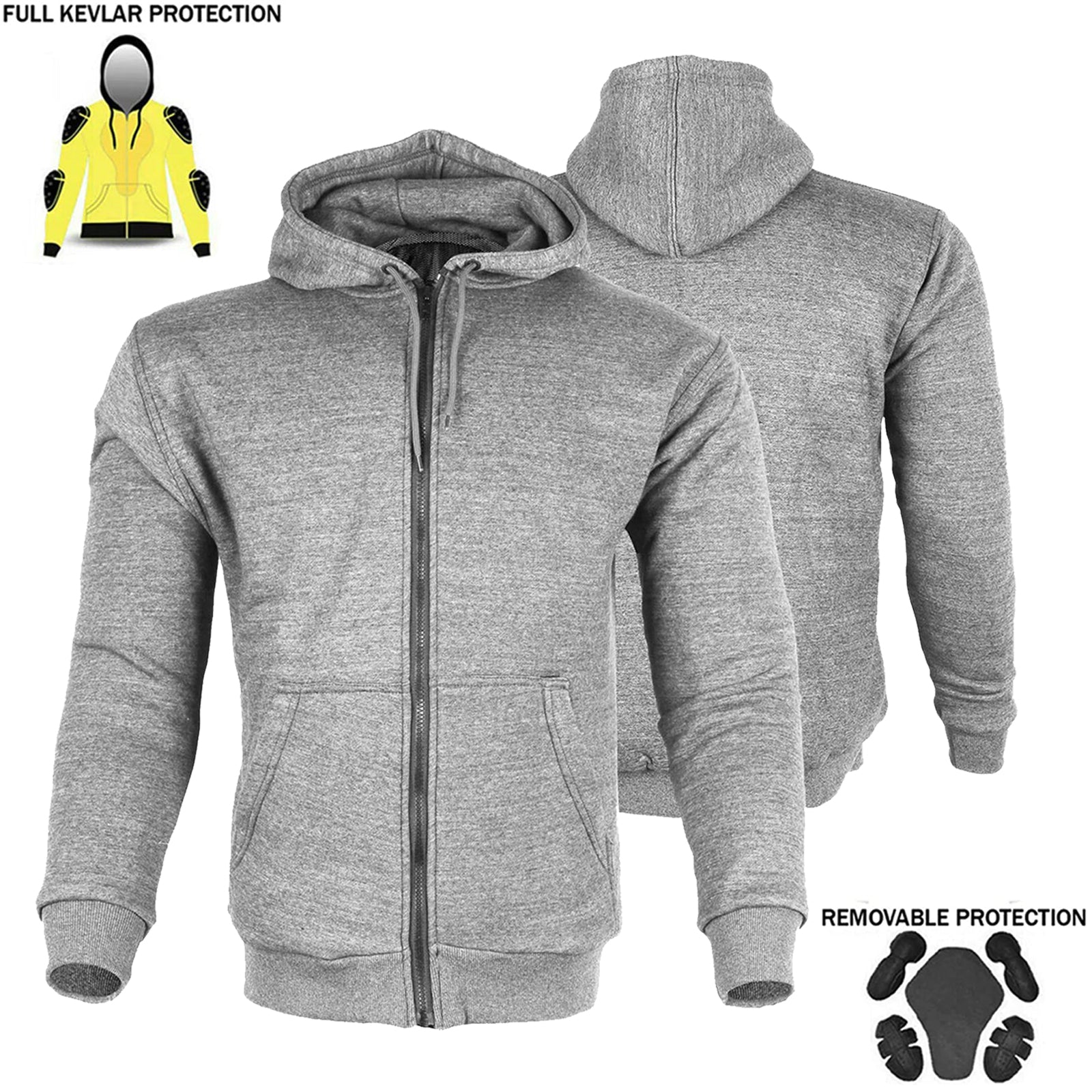 Mens Alpha Motorcycle Hoodie Lined with Kevlar