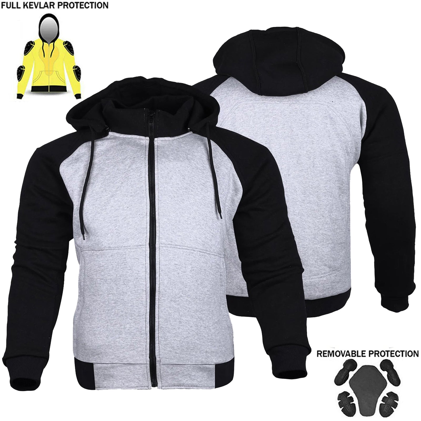 Mens Alpha Motorcycle Hoodie Lined with Kevlar