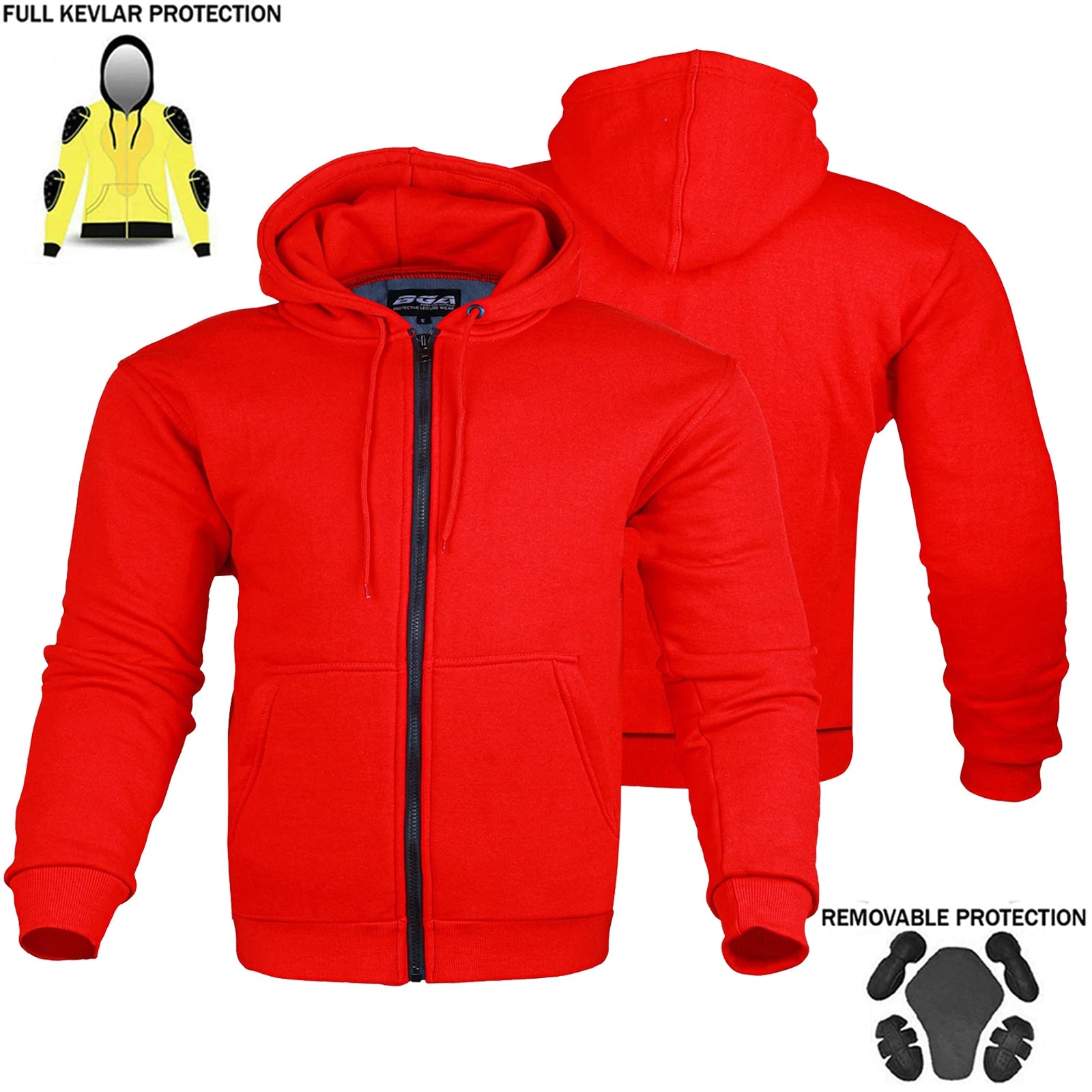 Mens Alpha Motorcycle Hoodie Lined with Kevlar