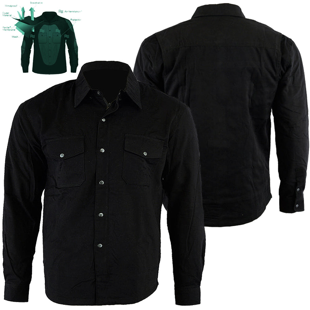 Motorcycle Jack Denim Jacket Lined with Kevlar Black
