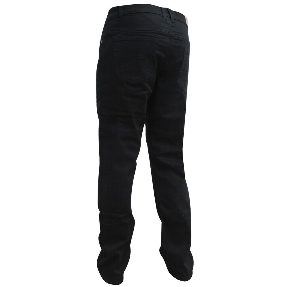 Mens Motorcycle Stretch Lined with Kevlar Jeans Black