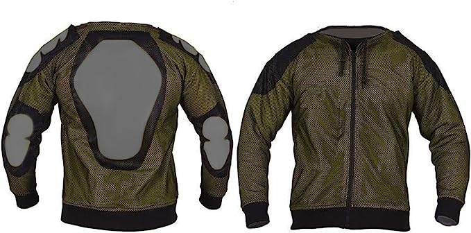 Motorcycle Ladies Lined with Kevlar Hoodie Black CE Armour