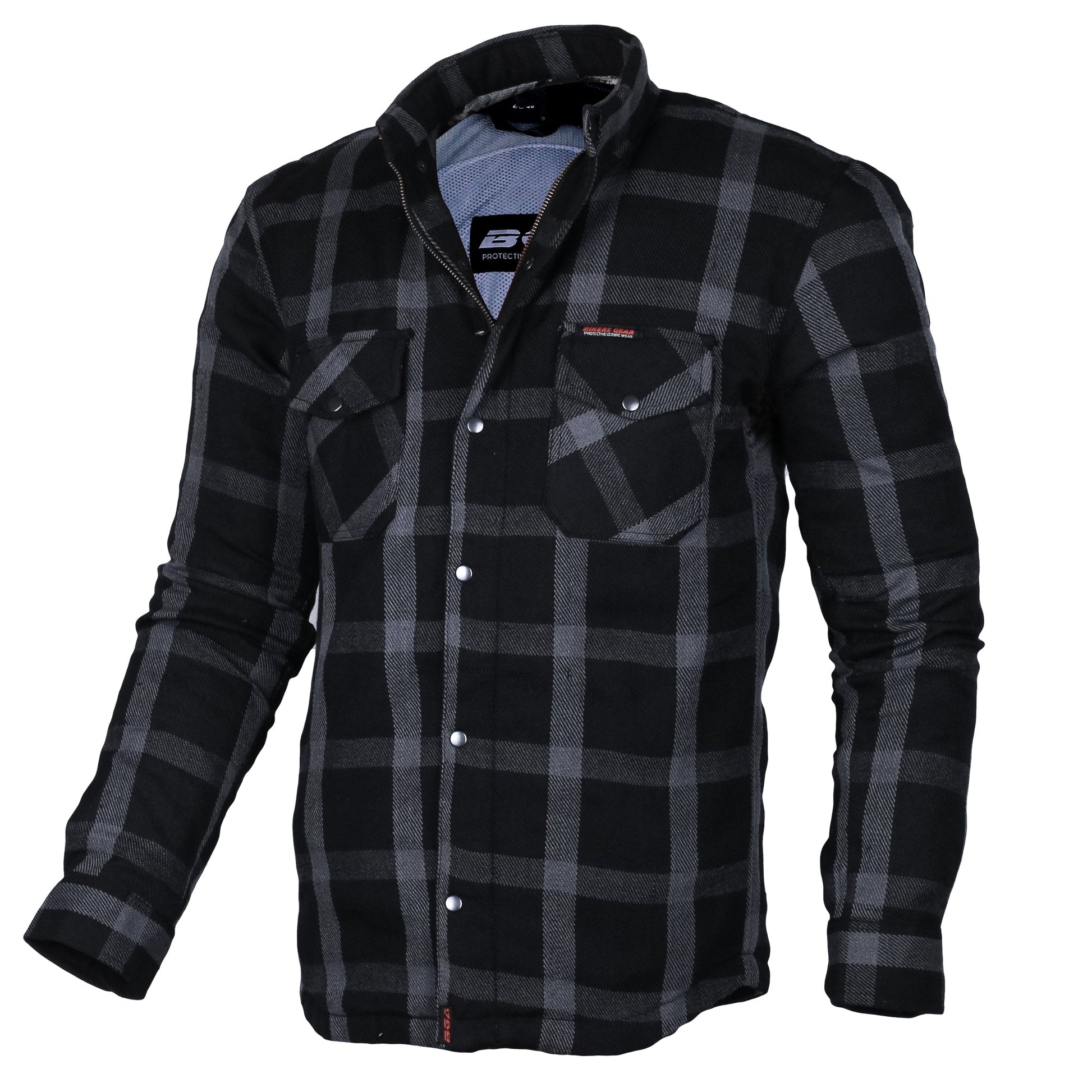 Motorcycle Mens Timber HD Lined with Kevlar Shirt Removable CE Armour