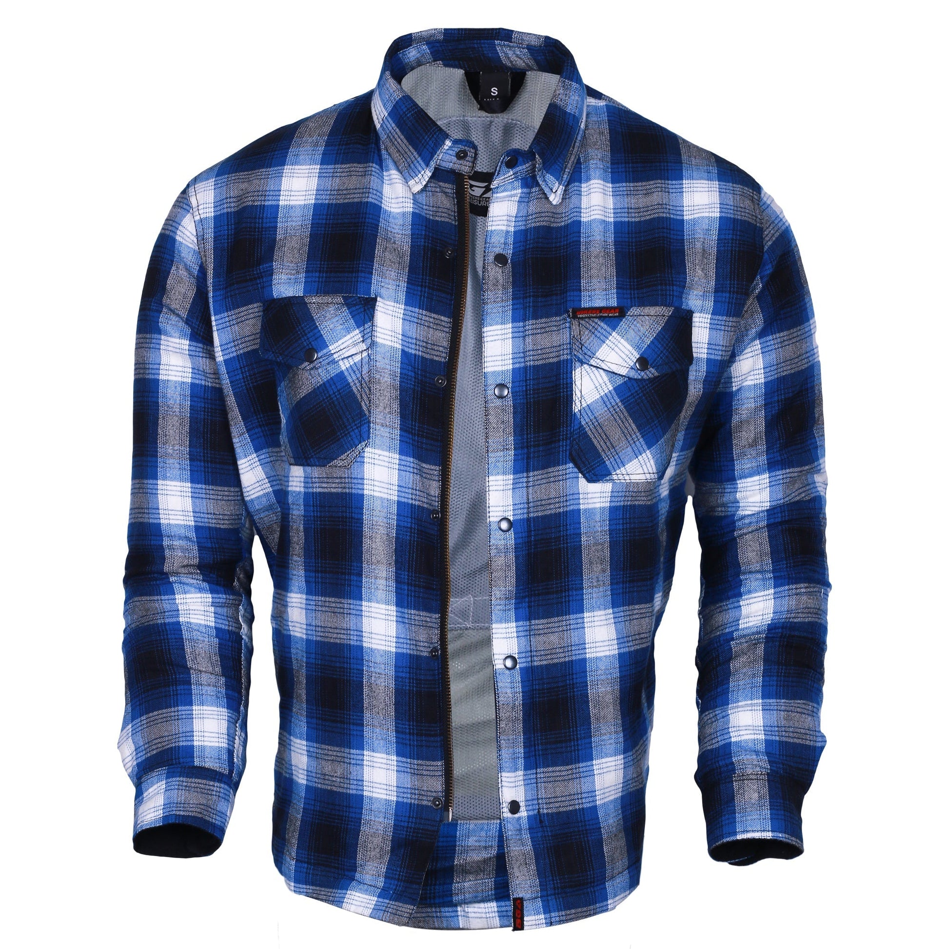 Motorcycle Mens Timber HD Lined with Kevlar Shirt Removable CE Armour