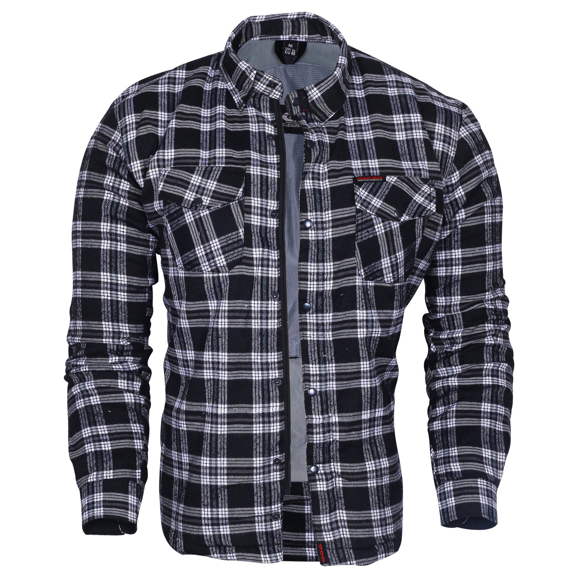 Motorcycle Mens Timber HD Lined with Kevlar Shirt Removable CE Armour