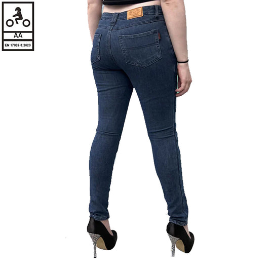 Giacca da moto Storm da donna foderata in Kevlar Jeans blu