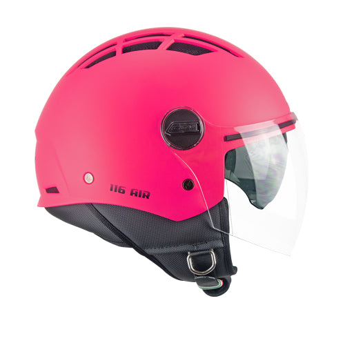 Casco da moto jet CGM 116A Air Mono, rosa neon opaco