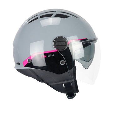 Casco da moto jet CGM 116G Air Bico, grigio fucsia fluorescente