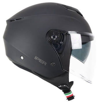 Casco da moto jet CGM 126A Iper Mono Nero Opaco