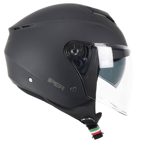 Casco da moto jet CGM 126A Iper Mono Nero Opaco
