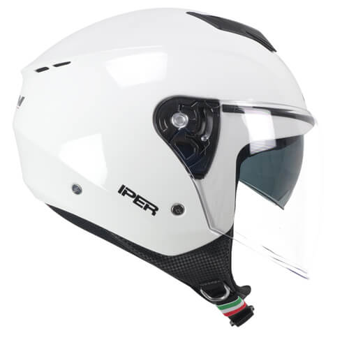 Casco da moto jet CGM 126A Iper Mono Bianco