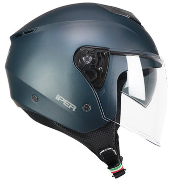 Casco da moto jet CGM 126A Iper Mono Satin Petrol