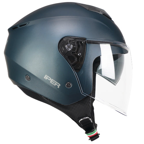 Casco da moto jet CGM 126A Iper Mono Satin Petrol
