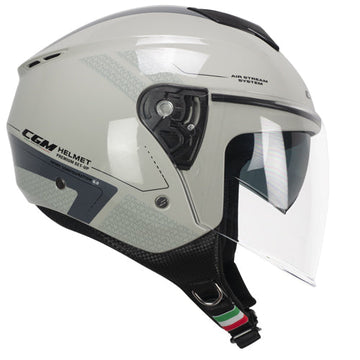 Casco da moto jet CGM 126G Iper City Grigio
