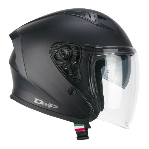 Casco da moto jet CGM 127A Deep Mono Nero Opaco