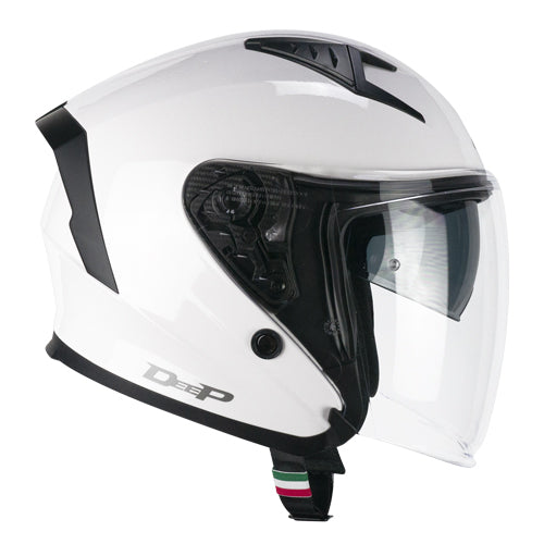 Casco da moto jet CGM 127A Deep Mono Bianco
