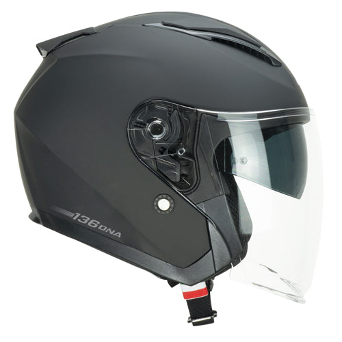 Casco da moto jet CGM 136A DNA Mono Nero Opaco