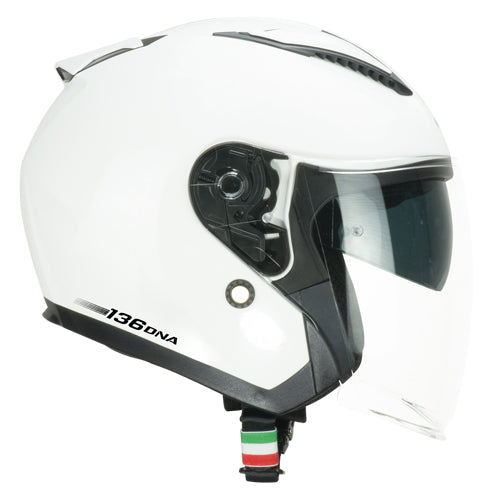 Casco da moto jet CGM 136A DNA Mono Bianco