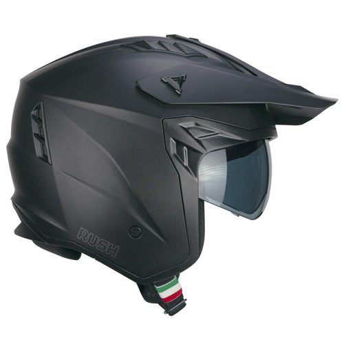 Casco da moto jet CGM 155A Rush Mono, nero opaco