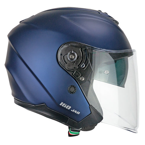Casco da moto jet CGM 160A Jad Mono blu satinato