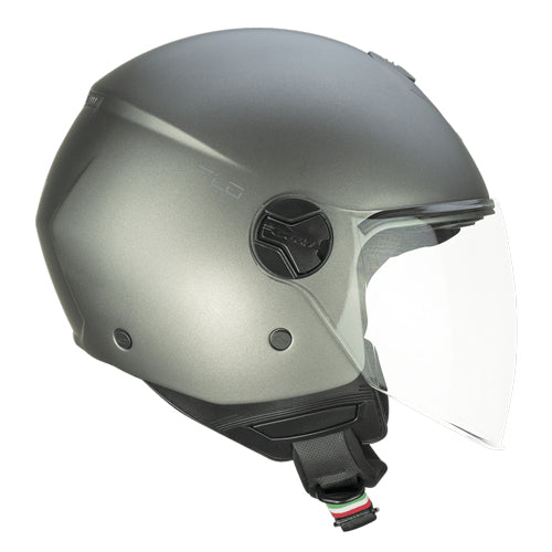 Casco da moto jet CGM 167A Flo Mono Satin Antracite Lungo