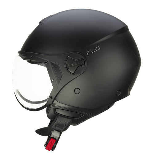 Casco da moto CGM 167A Flo Mono Open Face sagomato nero opaco