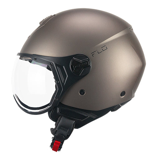 Casco da moto CGM 167A Flo Mono Open Face sagomato Satin Dove Grey