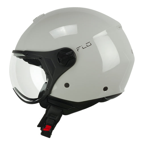 Casco da moto CGM 167A Flo Mono Jet Face Grigio Sagomato