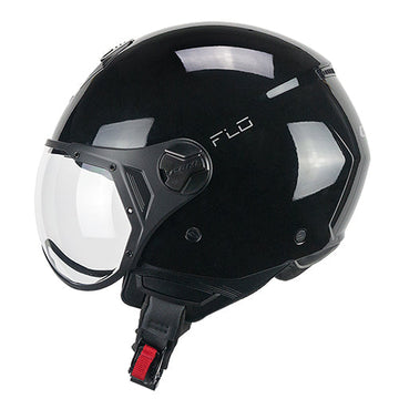 Casco da moto CGM 167A Flo Mono Open Face Nero Sagomato