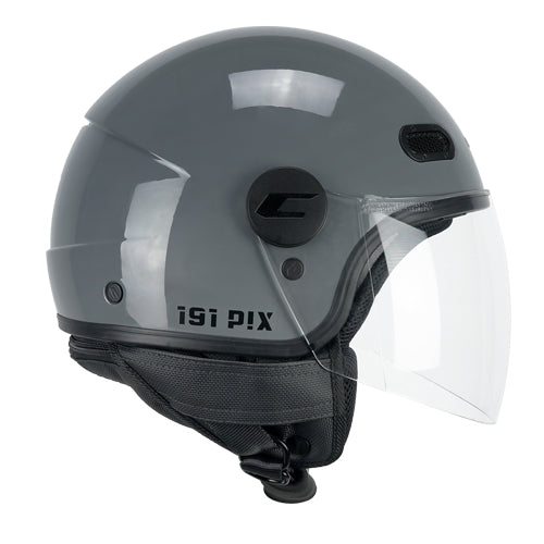 Casco da moto CGM 191A Pix Mono Jet, grigio lungo