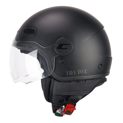 Casco da moto CGM 191A Pix Mono Open Face sagomato nero opaco