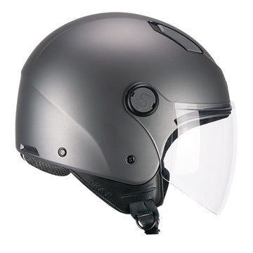Casco da moto jet CGM 1LHA Luke Mono Satin Antracite