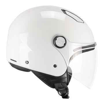 Casco da moto jet CGM 1LHA Luke Mono Bianco