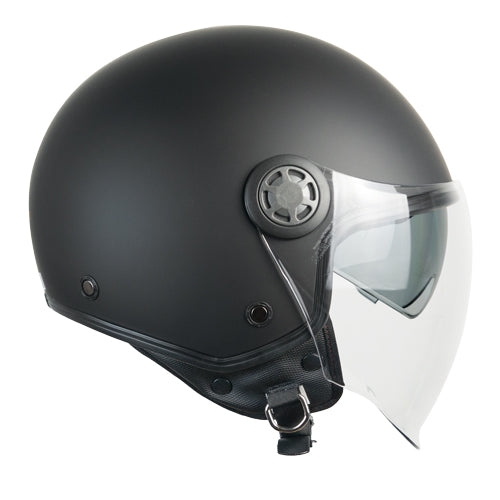 Casco da moto jet CGM 1SHA Zen Mono Nero Opaco