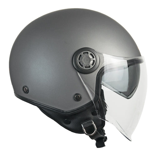 Casco da moto jet CGM 1SHA Zen Mono Satin Antracite
