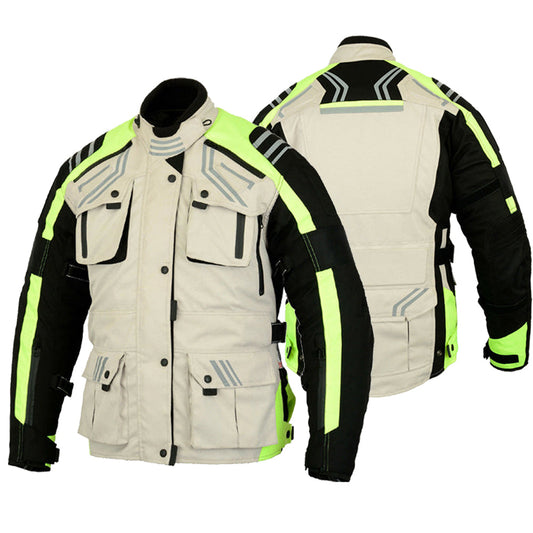 Giacca da turismo impermeabile in tessuto e Cordura Velocity per motociclisti