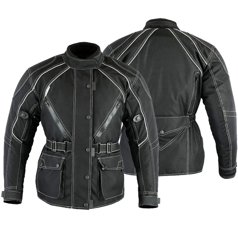 Ladies Motorcycle Delta Cordura Waterproof Jacket Black