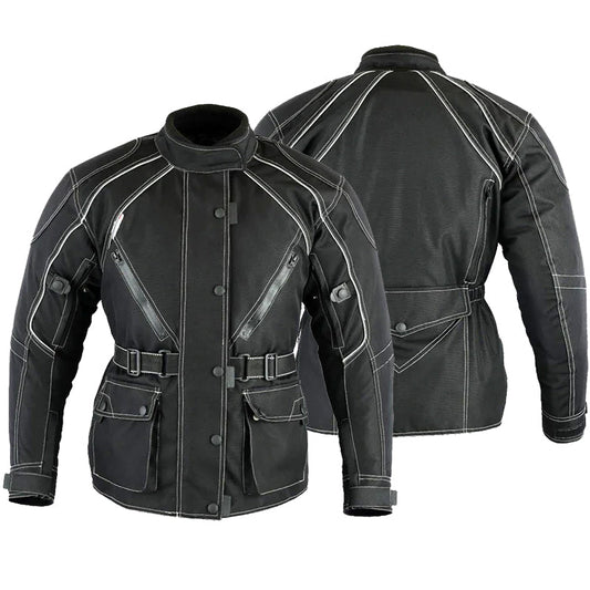 Giacca impermeabile da moto Delta Cordura da donna, nera