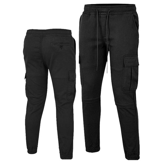Pantaloni cargo Charlie da uomo, elasticizzati e casual, foderati in Kevlar, neri