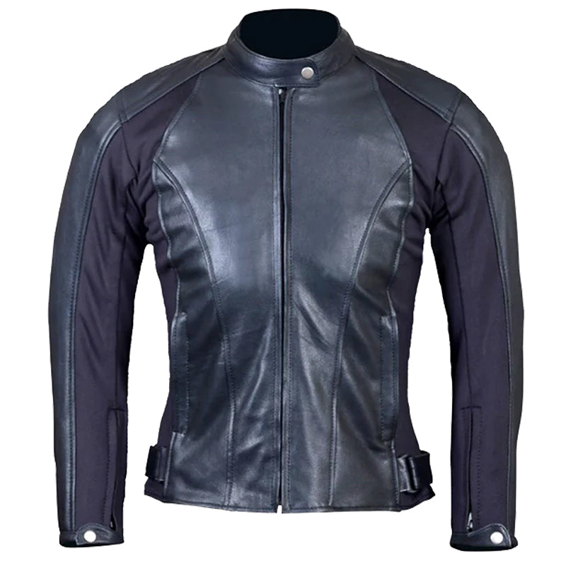 Motorcycle Cafe Racer Ladies Motorbike Leather Jacket 