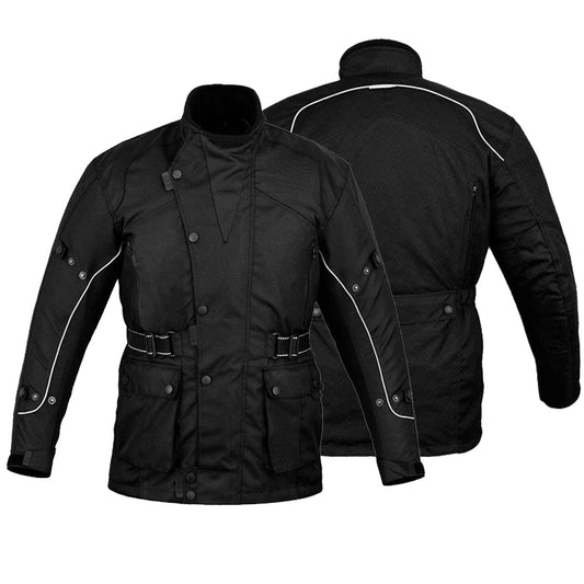Giacca in tessuto Avalanche per moto, impermeabile, nera