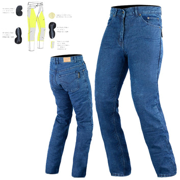 Jeans Forster da uomo in denim classico con fodera in Kevlar, blu