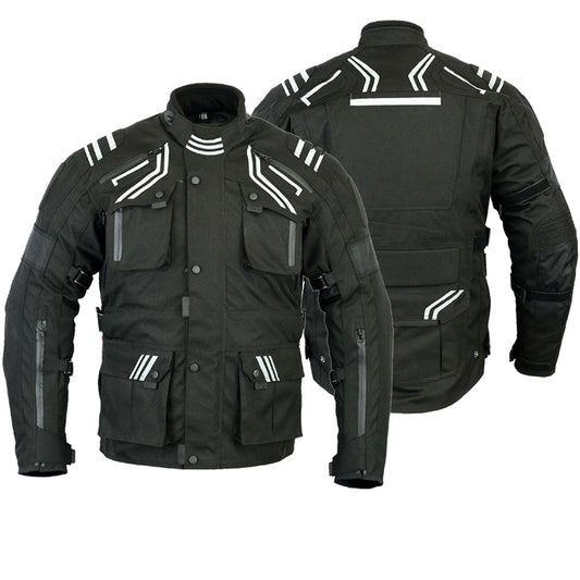 Giacca da moto Velocity nera in Cordura impermeabile e tessuto da turismo