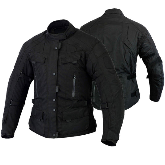 Giacca in tessuto Cordura Infinity Cruze Adventure per motociclette, nera