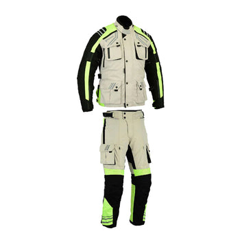 Giacca impermeabile + pantaloni da moto Velocity Adventure con armatura CE HIVIZ 2 pezzi