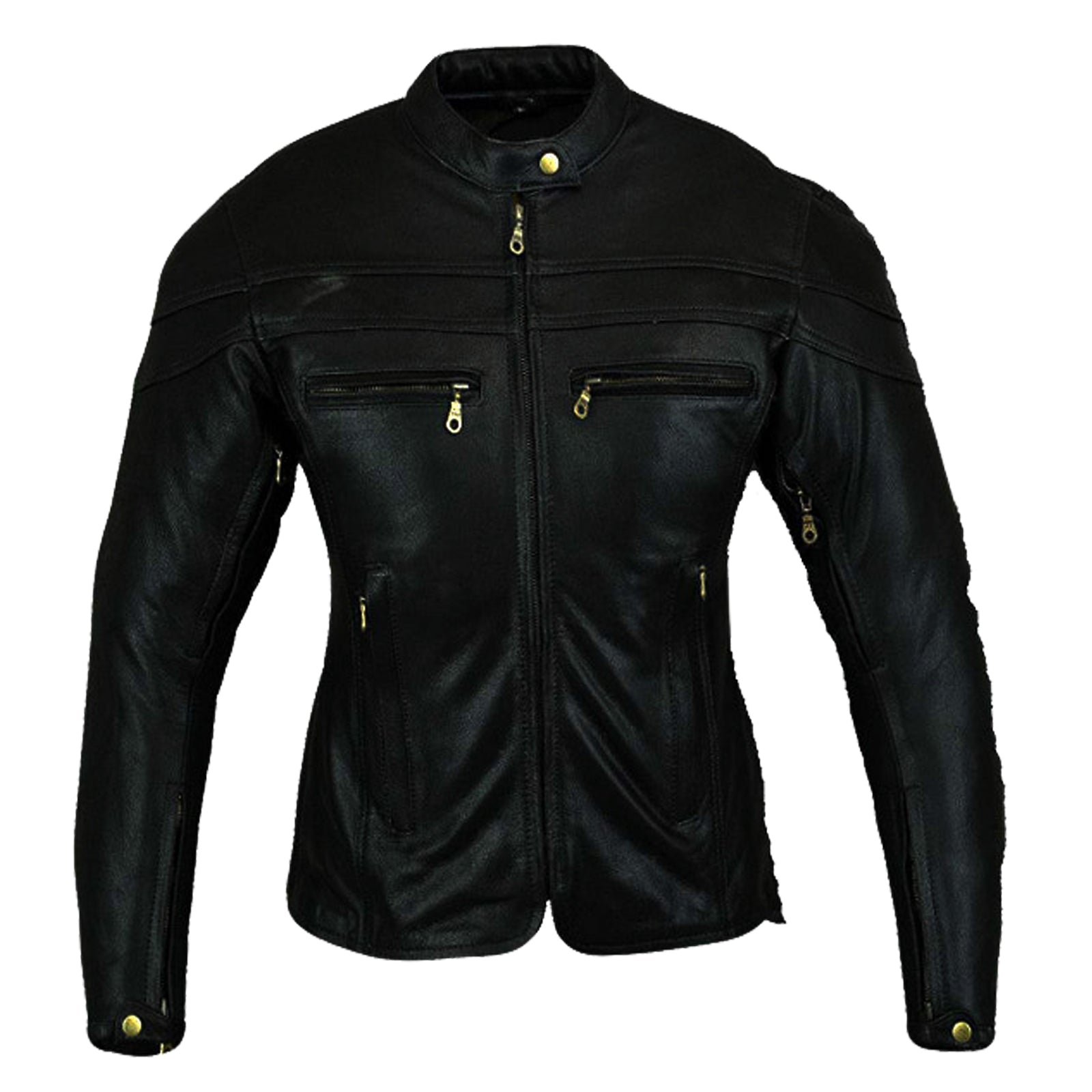 Sturgis Womens Motorbike Leather Motorcycle Jacket Black