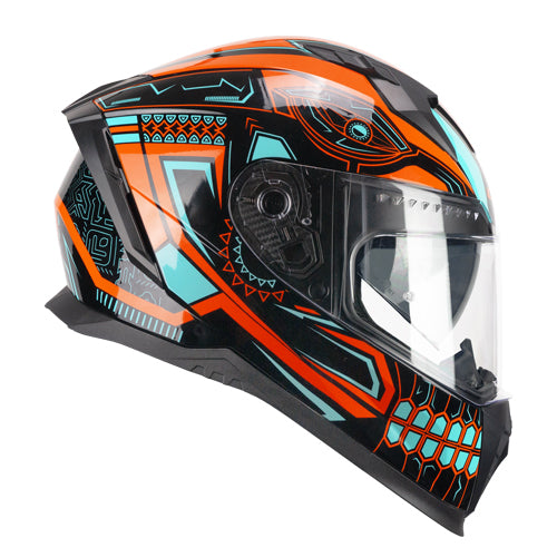 Casco integrale da moto CGM 311M Blast Maya Nero / Arancione / Blu